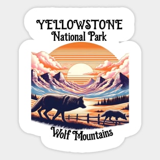 Majestic Emblem of Yellowstone National Park Sticker